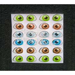 Ojos adhesivos 1cm para muñecas en fomy tela oma eva pasta 1